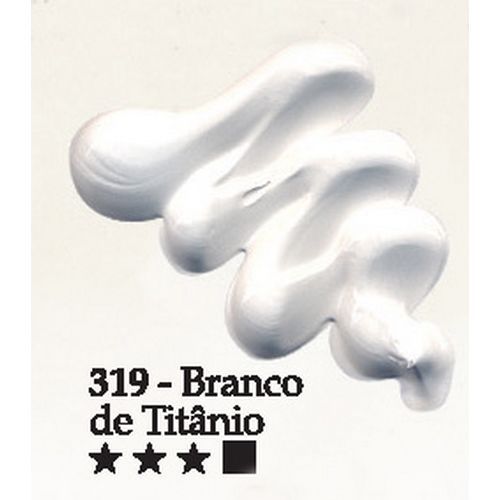Tinta Óleo Acrilex 20ml - 319-BRANCO DE TITANI