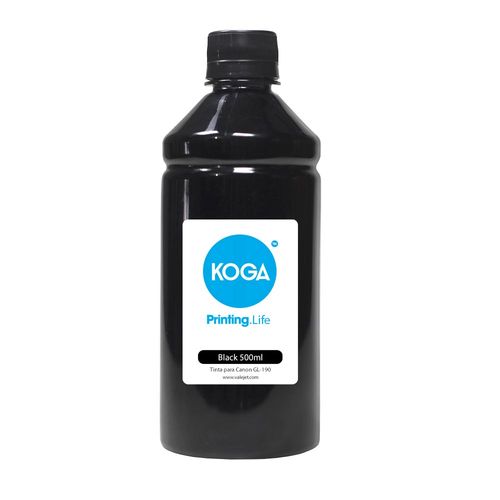 Tinta para Canon Gl-190 Black Pigmentada 500ml Koga