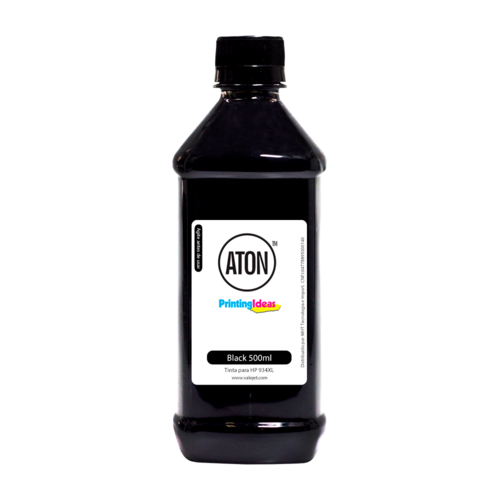 Tinta para Cartucho Hp 934xl Black Pigmentada 500ml Aton High Definition
