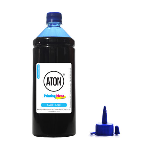 Tinta para Epson Bulk Ink T673 T673220 Cyan Aton 1 Litro