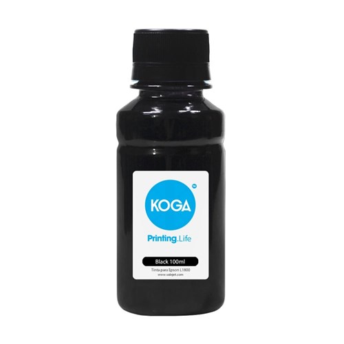 Tinta Universal para Hp Black 100Ml Pigmentada Koga
