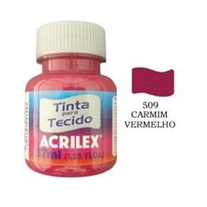 Tinta para Tecido 37ml 509 Vermelho Carmim - Acrilex 901164