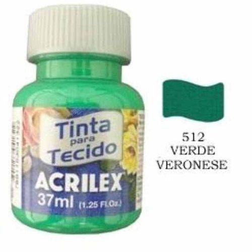 Tinta para Tecido Acrilex 37ml Verde Veronese 512