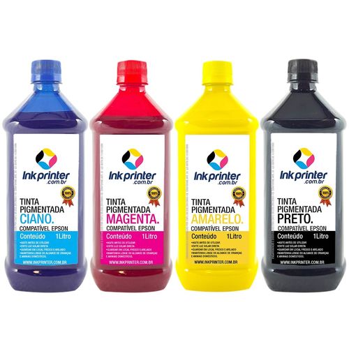 Tinta Pigmentada Inkprinter para Bulk Ink Impressora Epson (4 Litros)