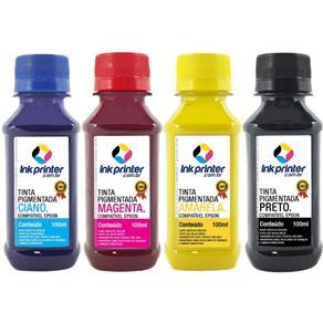 Tinta Pigmentada InkPrinter para Bulk Ink Impressora Epson (4x100ml)