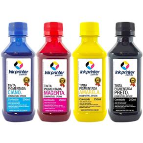 Tinta Pigmentada InkPrinter para Bulk Ink Impressora Epson (4x250ml)