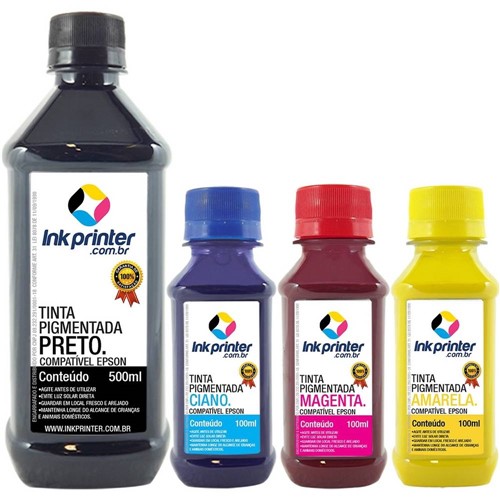 Tinta Pigmentada Inkprinter para Bulk Ink Impressora Epson - 800ml