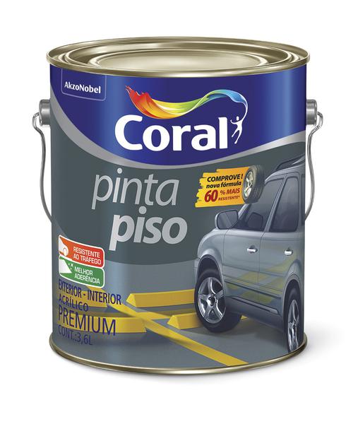 Tinta Pinta Piso Fosco Cinza Médio 3,6L Coral
