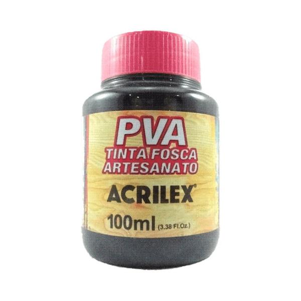 Tinta PVA para Artesanato Fosca 100mL Preto Acrilex