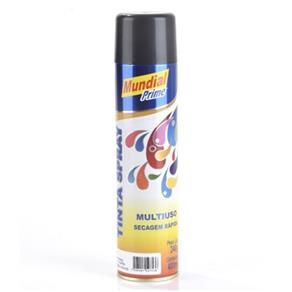 Tinta Spray 400ml Mundial Prime Uso Geral Preto Brilhante