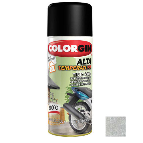 Tinta Spray Alta Temperatura 300ML Aluminio - Colorgin