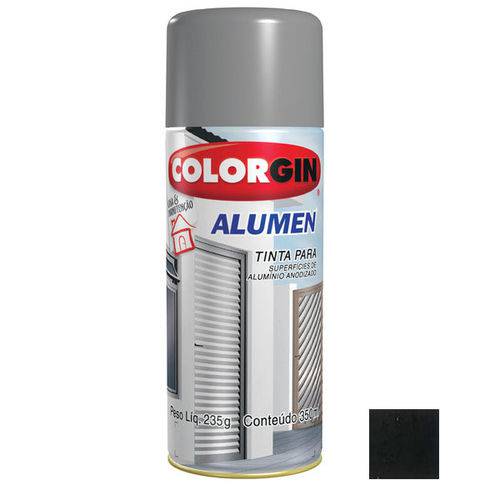 Tinta Spray Alumen 350 Ml. Preto - Colorgin