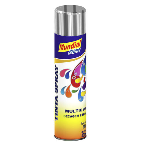 Tinta Spray Automotiva Uso Geral 400ml - Cromado