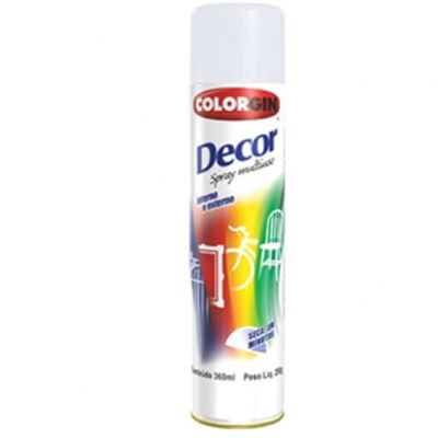 Tinta Spray Branca Fosco Decor 360ml - Colorgin
