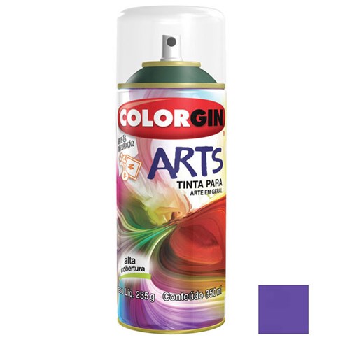 Tinta Spray Brilhante Arts Violeta 350ml Colorgin
