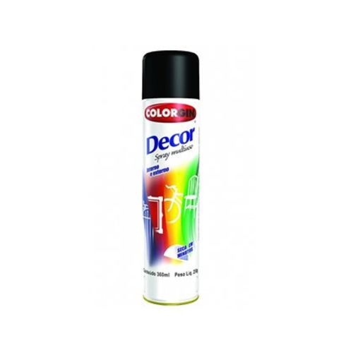 Tinta Spray Colorgin 870 Decor Preto Caixa com 06 Unidades