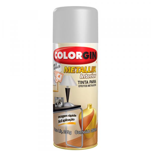 Tinta Spray Colorgin Metallik 350 Ml Cromado - 051 - COLORGIN