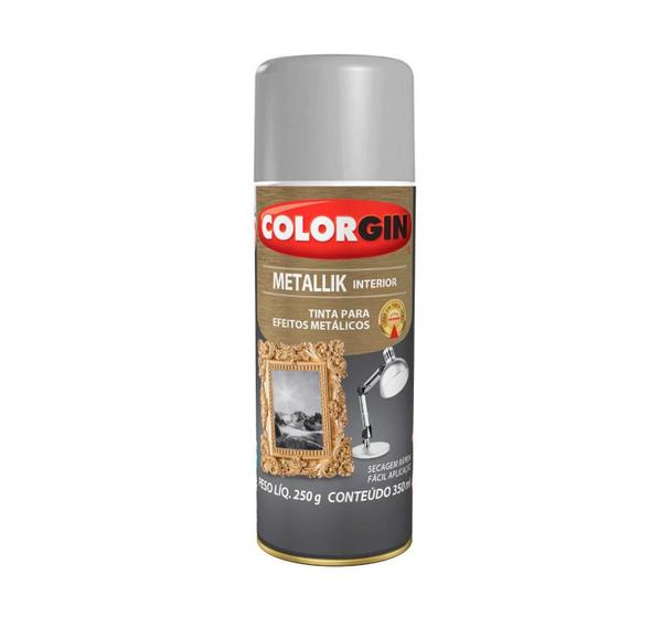 Tinta Spray Colorgin Metallik Interior 053 Prata