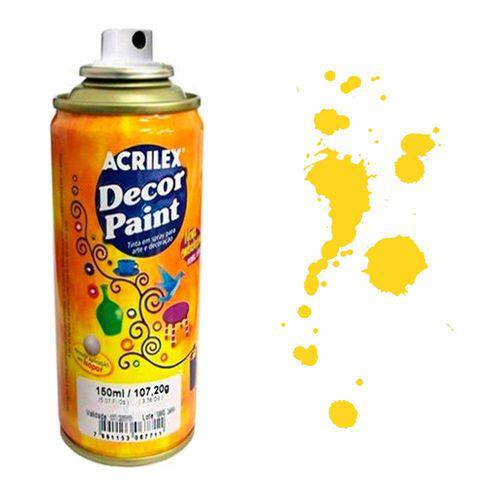Tamanhos, Medidas e Dimensões do produto Tinta Spray Decor Paint Acrilex 150 Ml Amarelo - 522