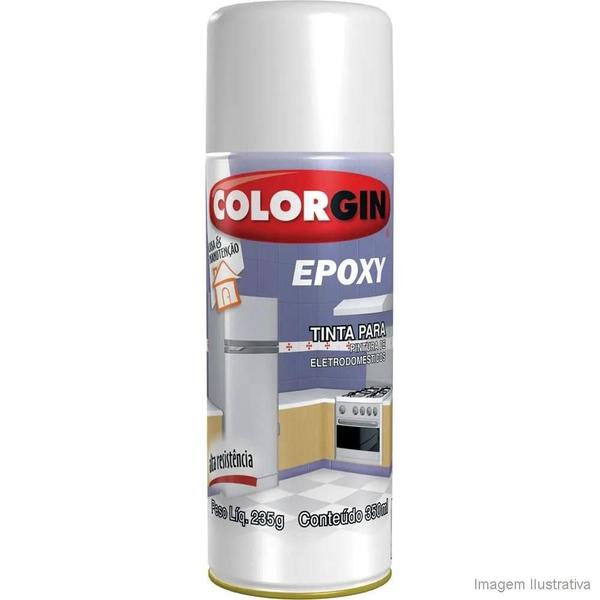Tinta Spray Epoxi Branco Brilhante 350ml Colorgin 852
