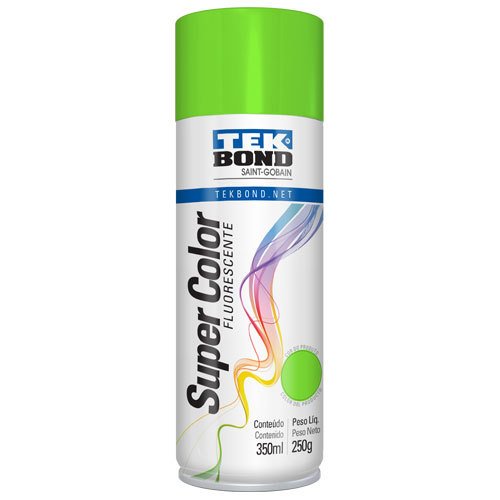 Tinta Spray Fluorescente 350Ml Tek Bond (Verde)