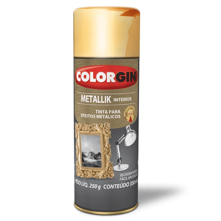 Tinta Spray Metalica Colorgin Metallik 350ml Cobre