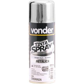 Tinta Spray Metálica Cromada 200 Ml - Vonder