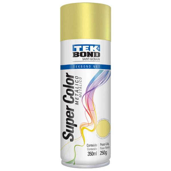 Tinta Spray Metalico Super Color Ouro - Tekbond 350ml