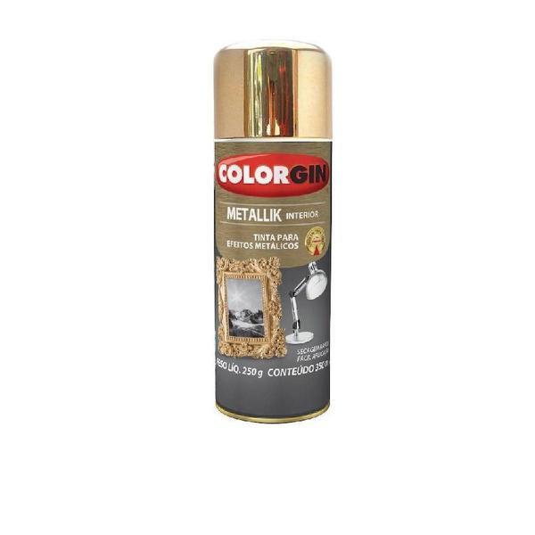 Tinta Spray Metallik Dourado 350ml - Colorgin