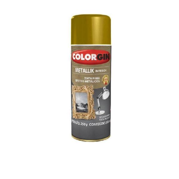 Tinta Spray Metallik Ouro 350ml - Colorgin