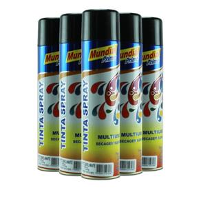 Tinta Spray Mundial Prime Preto Brilhante 400Ml