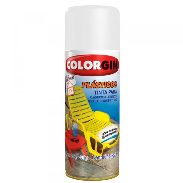 Tinta Spray Plástico Colorgin 350 Ml Branco - 1501 - COLORGIN