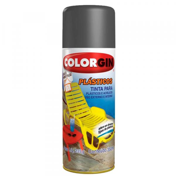 Tinta Spray Plástico Colorgin 350 Ml Cinza Granito - 1512