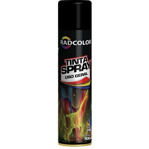 Tinta Spray Preto Brilhante 400Ml - Radnaq