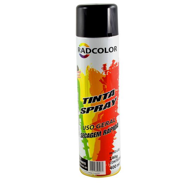 Tinta Spray Preto Brilhante - Radnaq 2101-06