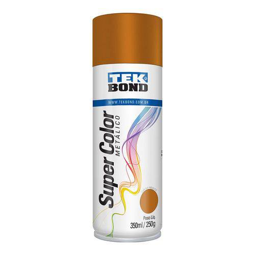 Tinta Spray Super Color Cobre Metálico 350ml/250g Tekbond