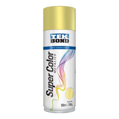 Tinta Spray Super Color Dourado Metálico 350ml/250g Tekbond