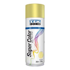 Tinta Spray Super Color Dourado Metálico 350ml/250g TekBond