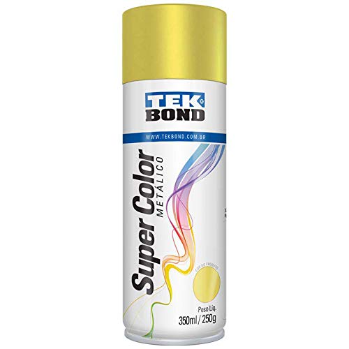 Tinta Spray Super Color Metálica 350ml Ouro Tekbond