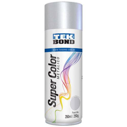 Tinta Spray Super Color Metálica 350ml Prata Tekbond