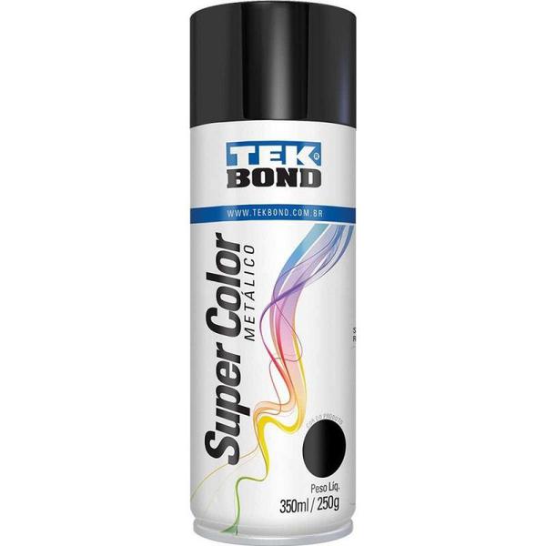 Tinta Spray Tek Bond Metálico Preto 250g