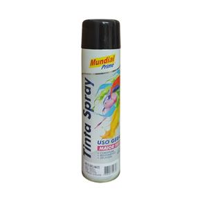 Tinta Spray Uso Geral Preto Brilhante 400ml Mundial Prime