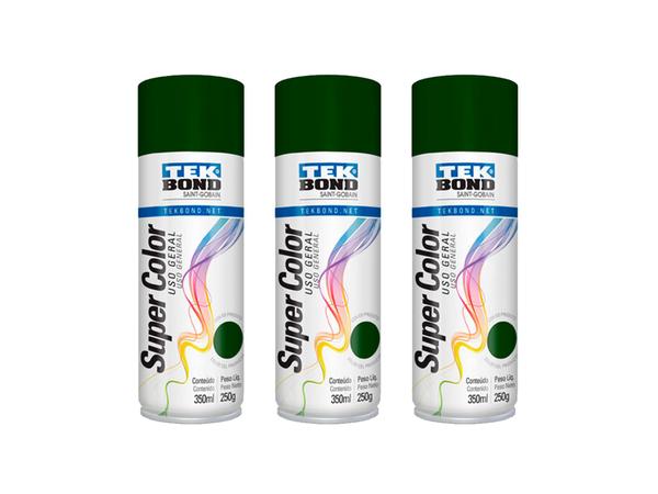 3 Tinta Spray Verde Escuro 350ml - Tek Bond