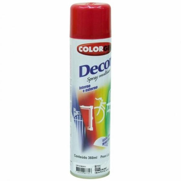 Tinta Spray Vermelho 360 ML - 250 GR Brilhante - DECOR COLORGIN