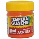 Tinta Tempera Guache 15ml Laranja - Acrilex