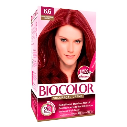 Tintura Creme Biocolor Vermelho Intenso Vibrante 6.6 Kit