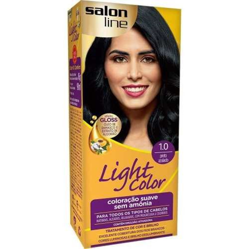Tintura Light Color Salon Line 1.0 Preto Azulado