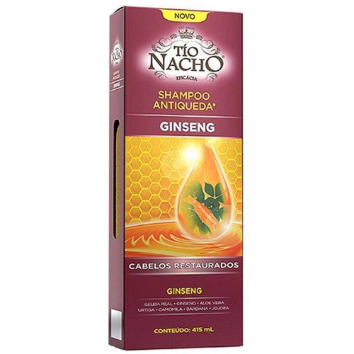 Tudo sobre 'Tío Nacho Shampoo Antiqueda Cabelos Restaurados C/ Ginseng 415ml'