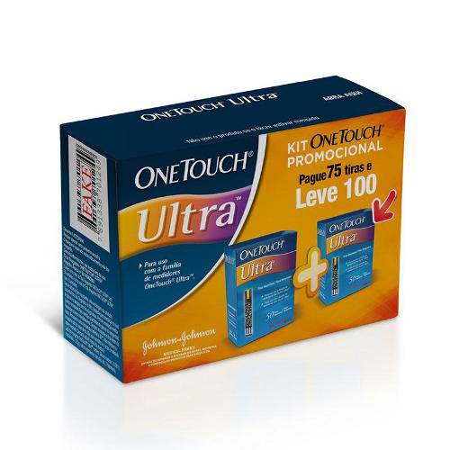 Tiras One Touch Ultra Leve 100 Pague 75 Unidades