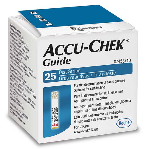 Tiras para Teste de Glicemia Accu-chek Guide 25 Unidades